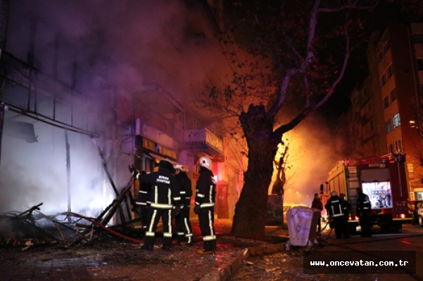 Bursa'da iş yerinde patlama ve yangın