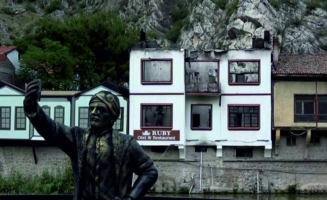 Amasya'da yanan tarihi konak için destek kampanyası