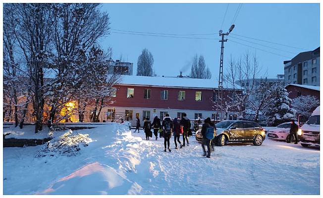 Van'ın 3 ilçesinde taşımalı eğitim veren okullara kar tatili
