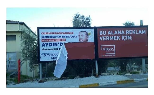 Cumhurbaşkanı Erdoğan’ın afişlerini yırtan şüpheli serbest bırakıldı