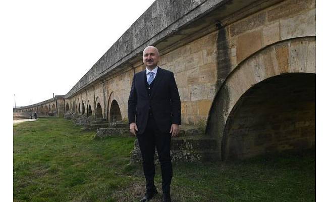 Tarihi Uzunköprü'de restorasyon sürüyor