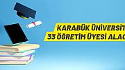 Karabük Üniversitesi Öğretim Üyesi alacak