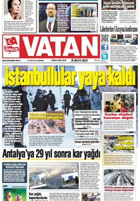 Önce Vatan Gazetesi | Günlük Ulusal Gazete - 24.01.2022 Manşeti