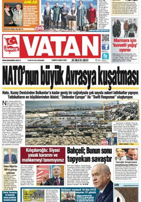 Önce Vatan Gazetesi | Günlük Ulusal Gazete - 16.05.2022 Manşeti