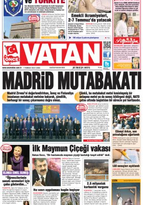 Önce Vatan Gazetesi | Günlük Ulusal Gazete - 30.06.2022 Manşeti