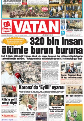Önce Vatan Gazetesi | Günlük Ulusal Gazete - 16.08.2022 Manşeti